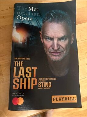 NYC The Last Ship Playbill starring Sting and Shaggy